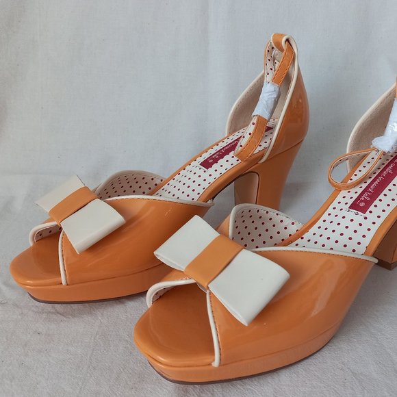 Modcloth Bettie Sunrise Mustard Yellow Heel Size 8 - Picture 2 of 6